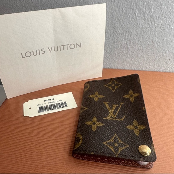 LOUIS VUITTON Monogram Credit Card Holder Pression M60937 - Picture 1 of 10
